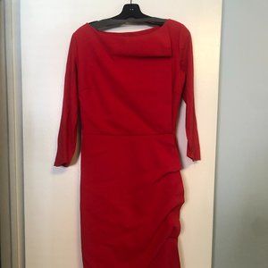 Red Chiara Boni Long Sleeve Dress